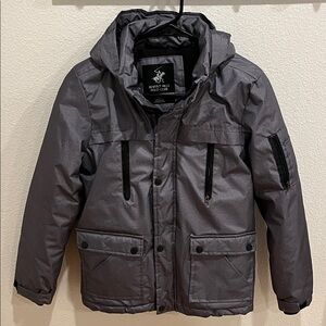 Beverly Hills Polo Club Men's Charcoal Puffer Jacket